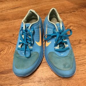 Blue/Orange Nike Shoes